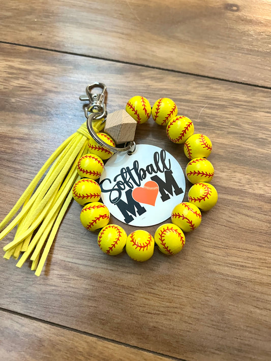 Softball Mom Key Chain
